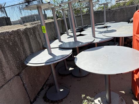 Estimates (29) Heavy Outdoor Metal Tables for sale