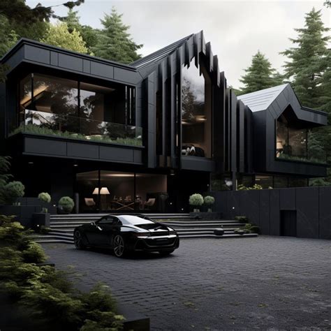 Dark Car Dark Home Dark Luxury Modern House Exterior Gothic House