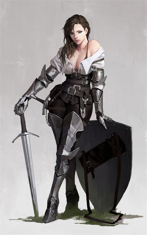 Female Knight Warrior Woman Concept Art Characters