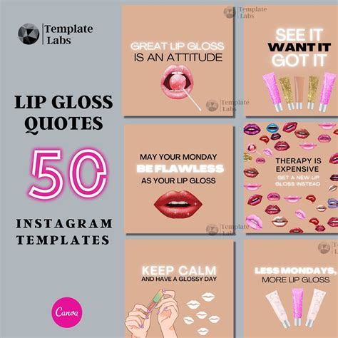 Lip Gloss Flyer Lip Gloss Templates Lip Gloss Quotes Etsy