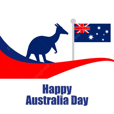 Desenho De Bandeira De Vetor Feliz Dia Da Austrália Canguru PNG