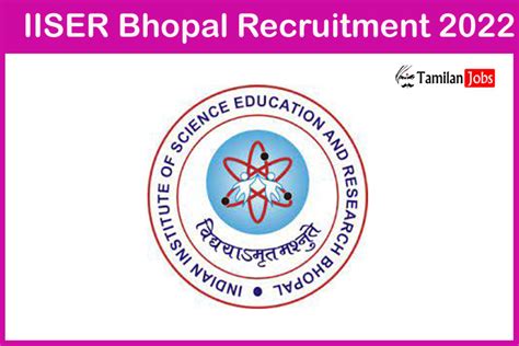 Iiser Bhopal Recruitment Out Apply For Jrf Research Associate Jobs