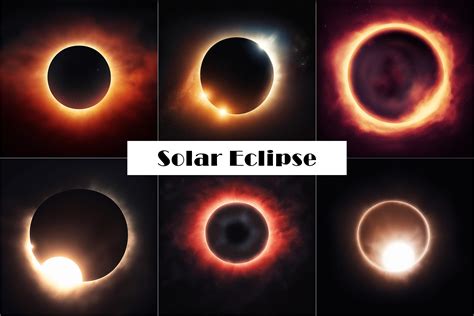 Solar Eclipse Images Set. Sun, Moon. Graphic by sabina.zhukovets ...