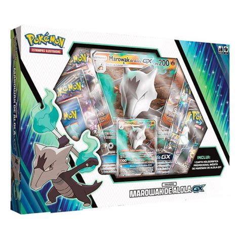 Pokémon tcg Box Coleção Marowak de Alola GX em Promoção Ofertas na