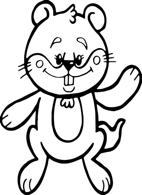 Cartoon Groundhog Coloring Page - Wecoloringpage.com