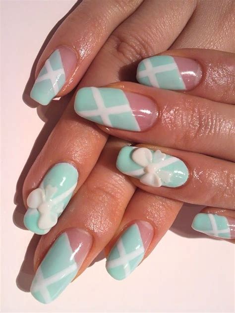 Tiffany Nail Finger Nail Art Tiffany Nails Tiffany Blue Nails