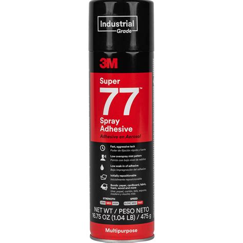 3m Super 77 Multipurpose Spray Adhesive Glue 24 Fl Oz 167 Oz Net Wt