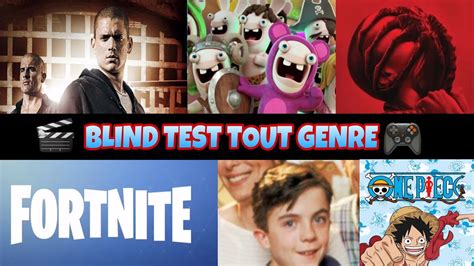 Blind Test Tout Genre Films S Ries Jeux Vid Os Manga Dessins