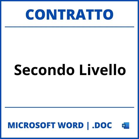 Fac Simile Contratto Di Secondo Livello