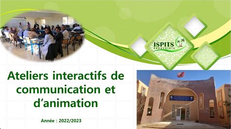 Ateliers Interactifs En Communication Et Animation Au Sein Du Groupe