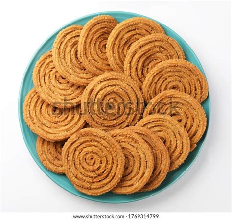 Traditional Indian Diwali Snacks Chakalimurukku Indian Stock Photo