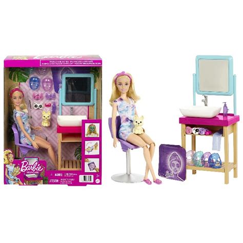 Boneca Articulada Barbie Pet Playset Dia De Spa Self Care