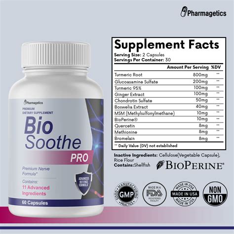 Bio Soothe Pro Premium Nerve Formula 10 Bottles 600 Capsules