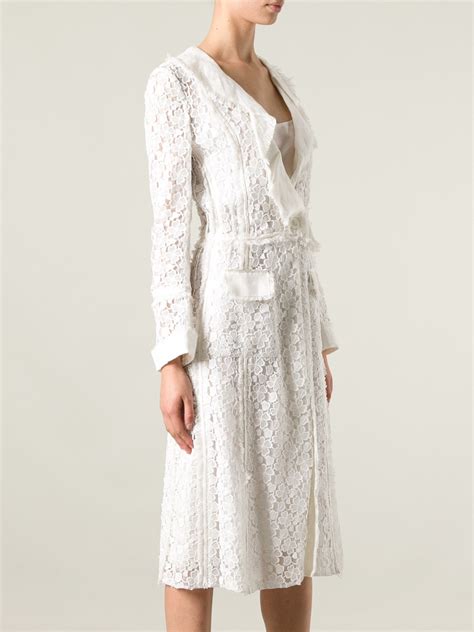 Lyst Dolce Gabbana Lace Wrap Dress In White