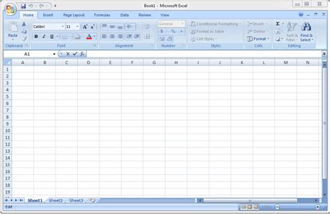 excel application window