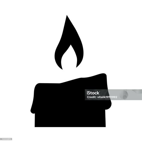 Candle Icon Candle Silhouette Stock Illustration - Download Image Now ...