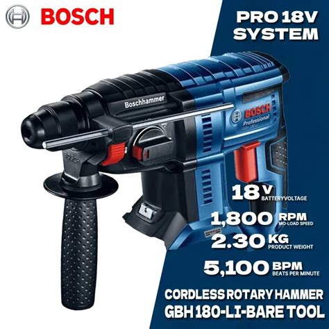 BOSCH GBH 180 LI Brushless Cordless Rotary Hammer Bare Tool 18V