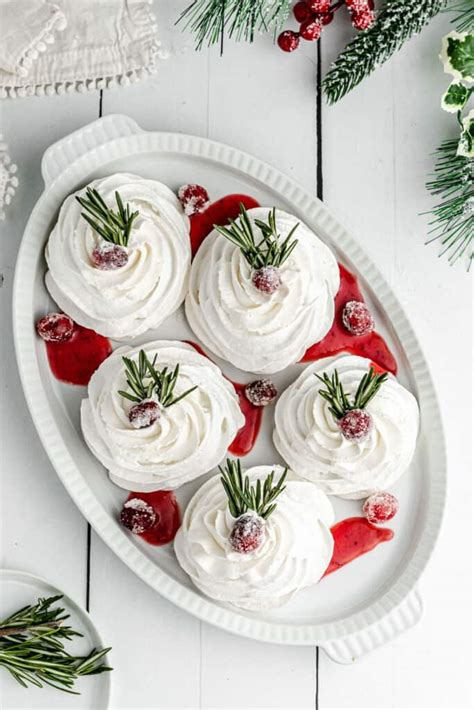 Christmas Pavlova with Rosemary Cranberry Curd • FoodnService