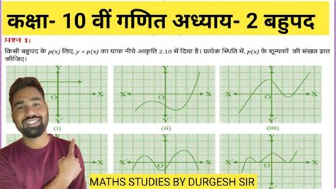 Class10th Maths Chapter 2 Polynomial बहपद Prashnavali 2 1 अधयय 2