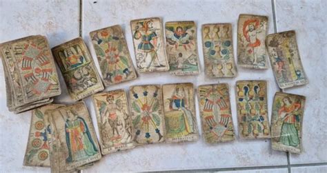 Ancien Tarot Jeu De Cartes Divinatoires Pellerin France Cartes