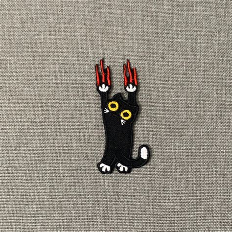 Black Cat Patches Iron On Patches Cat Iron On Patch Patches For Jackets