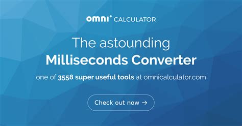 milliseconds converter
