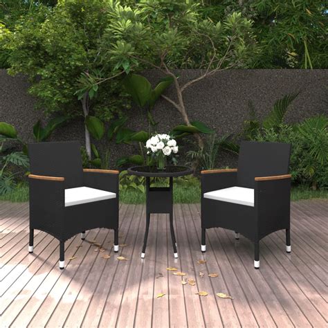 Mobilier à dîner de jardin 3 pcs Ensemble table et chaise Résine