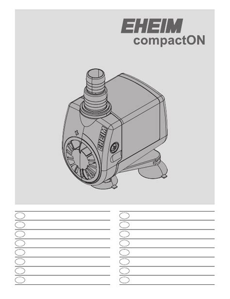 User Manual Eheim Compacton English Pages