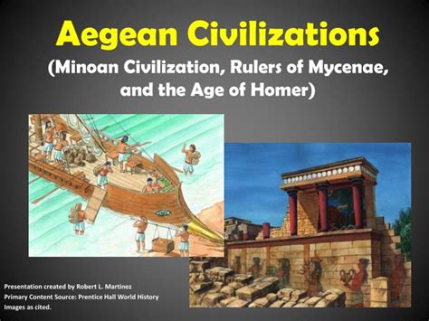 Ppt Aegean Civilizations Minoan Civilization Rulers Of Mycenae And