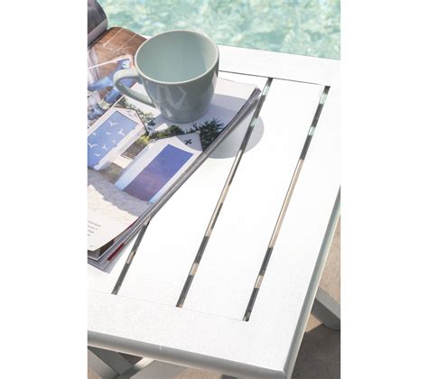 Table Basse De Jardin Pliante En Aluminium Blanc Table Basse Bout