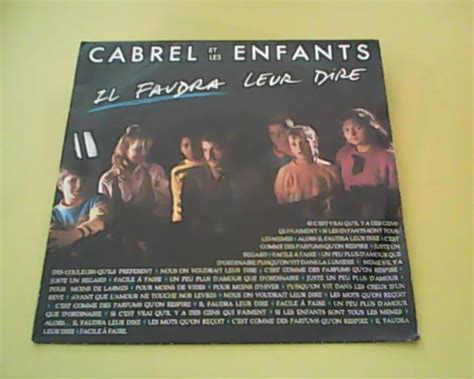 45 TOURS SP Francis Cabrel Il Faudra Leur Dire Cbs 650291 7 De 1986 EUR