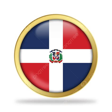 República Dominicana Bandera Icono Png Borde Dorado Png Dibujos