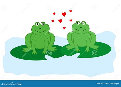 Frogs In Love Stock Vector Illustration Of Cartoon Love 6755139