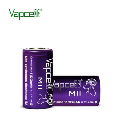 Jual VAPCELL M11 BATERAI 18350 1100mAh 9A HIGH DRAIN BATTERY SENTER LED