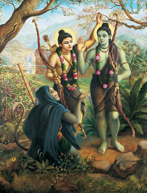 Hanuman Meeting Ram And Laxman Painting by Vrindavan Das