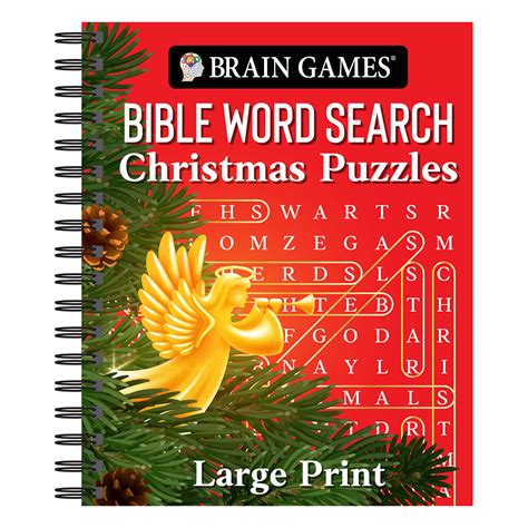 Brain Games Bible Word Search Christmas Puzzles Large Print Pilbooks