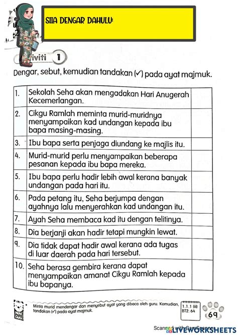 Kata Majmuk Tahun 3 Interactive Worksheet Live Worksheets Nbkomputer