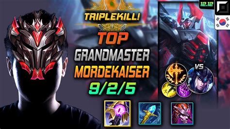 천상계 탑 모데카이저 균열 정복자 GrandMaster Mordekaiser Top vs Sejuani 롤 KR 12