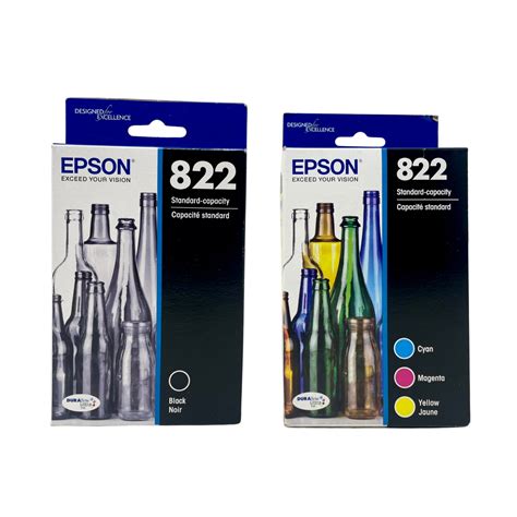 Genuine Epson 822 4-Pack Standard Capacity Multi Ink Cartridges - Cyan