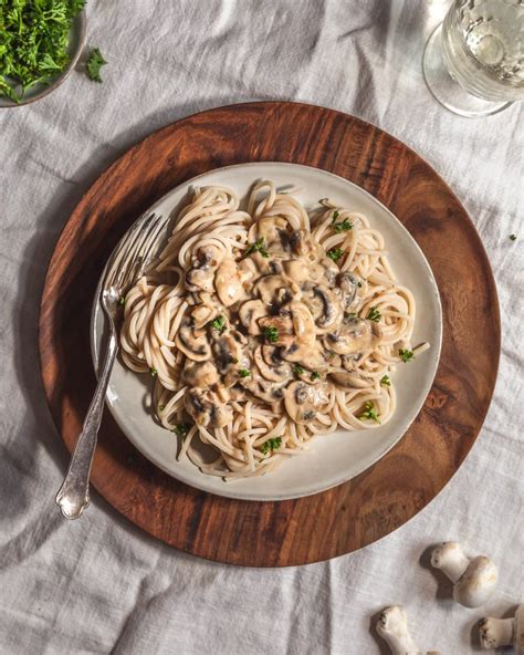 Mushroom Miso Pasta Recipe Vegan The Greenquest