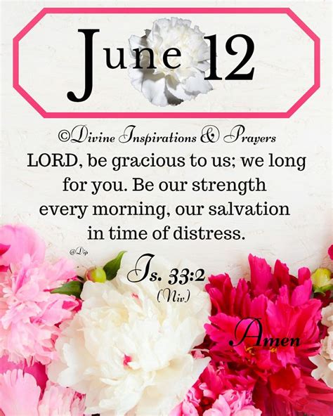 Pink And White Flowers With The Words June