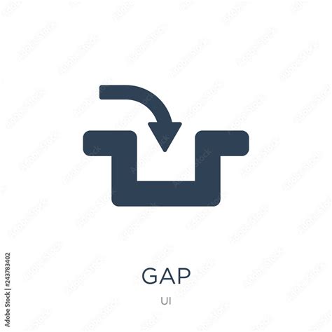 Gap Icon Vector On White Background Gap Trendy Filled Icons From Ui