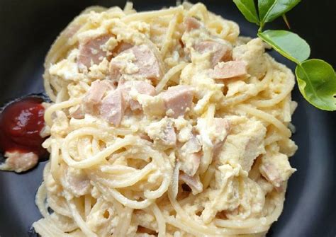 Resep Spaghetti Carbonara Oleh Ayu Umha Cookpad