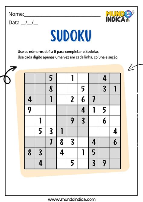 Sudoku Infantil - 15 Atividades de Sudoku para Imprimir