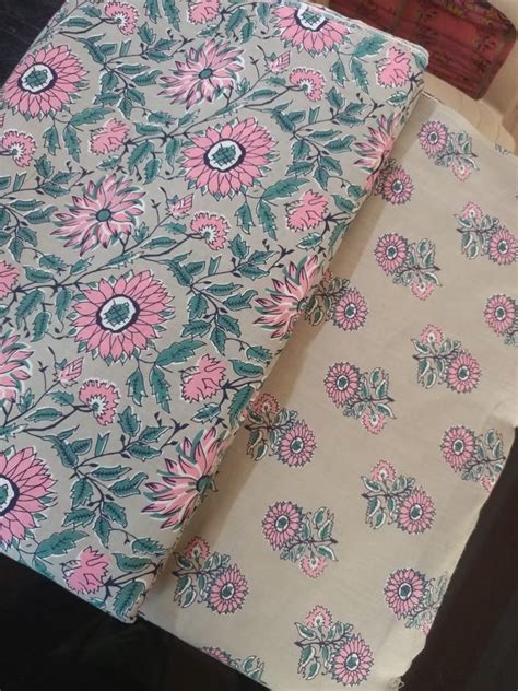 Cream Printed Cotton Cambric Fabric At Rs 55 Meter Floral Cotton