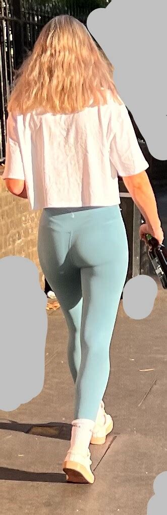 Hot Blonde In Blue Leggings Bonus Gym Shorts Spandex Leggings Yoga Pants Forum