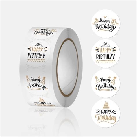 Dropship 500pcs/roll Happy Birthday Stickers Roll; 2.5x2.5cm Happy ...