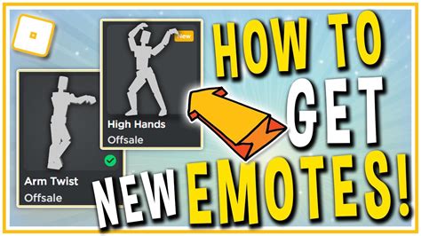 How To Get High Hands Arm Twist Emotes In Roblox Youtube