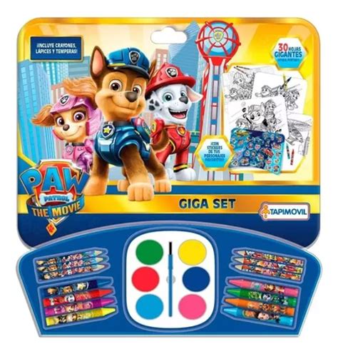 Giga Set Hojas Para Colorear Lápices Y Mas Paw Patrol 09932