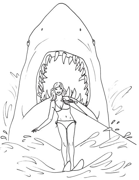 Hungry Shark World Coloring Pages At Getdrawings Free Download